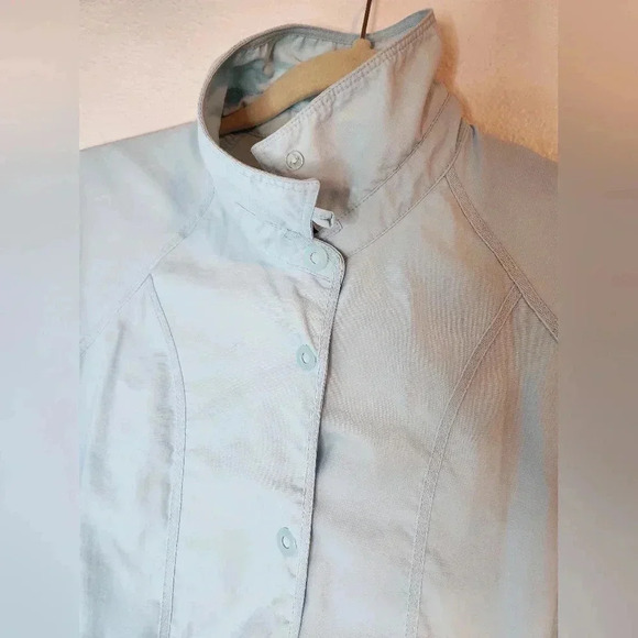 Columbia Titanium Women's L Nylon Button Snap Jacket Windbreaker Omni Dry Blue - Picture 7 of 11